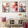 Wallity Cuadro Decorativo de Vidrio Templado Multicolor 30 x 40 cm (3 piezas)